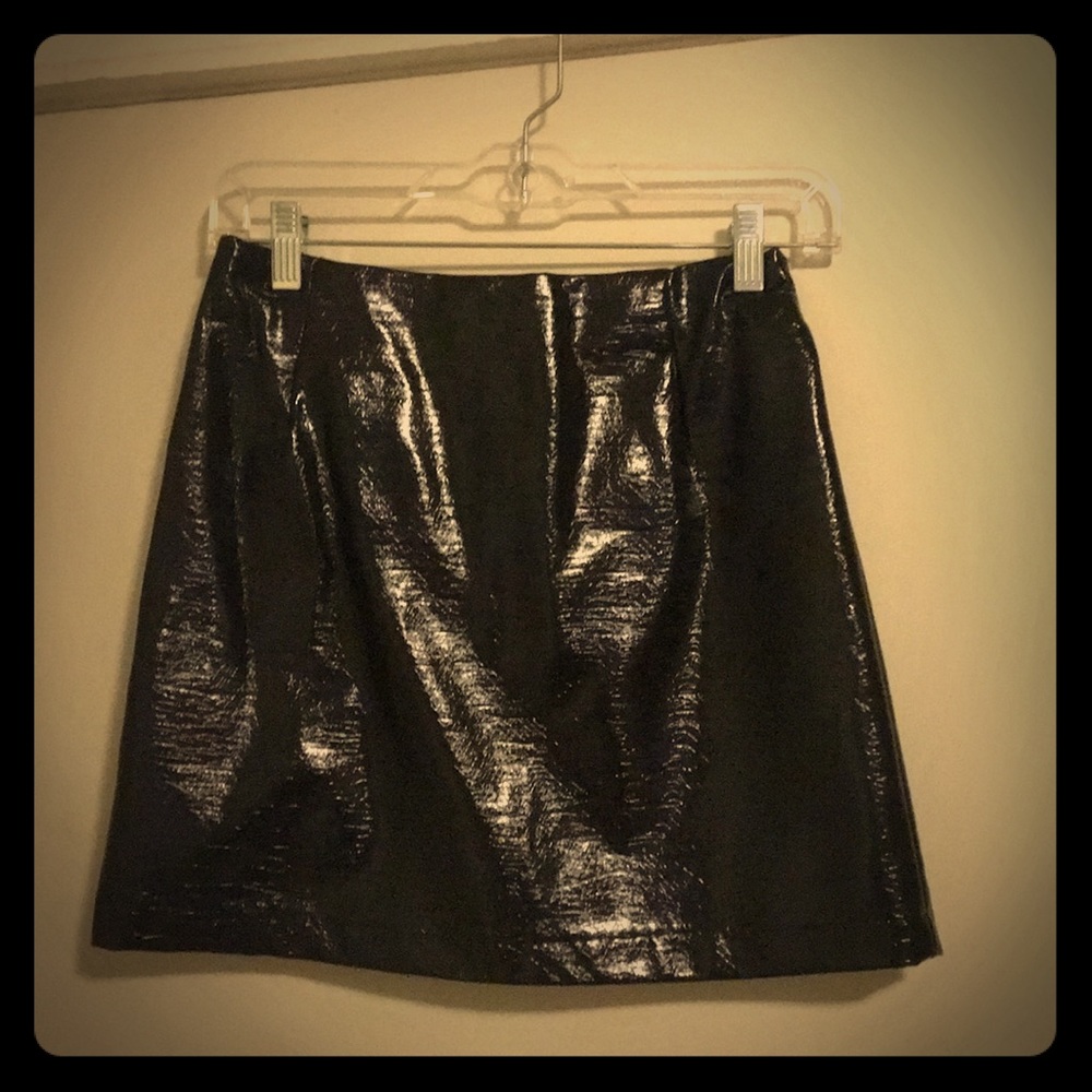 Black mini skirt